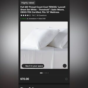 Threshold Cool Tencel Sheet Set - Full